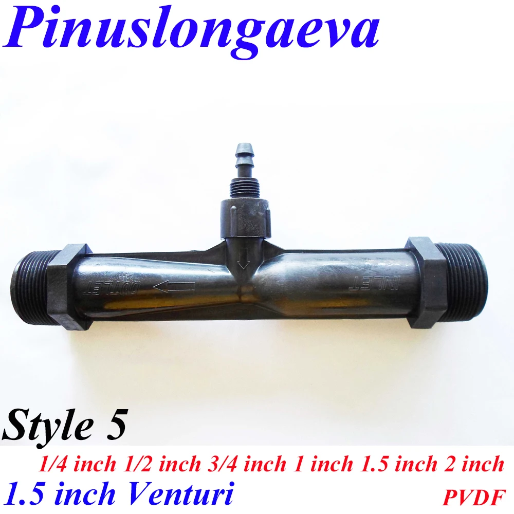 Заводская розетка Pinuslongaeva 1/4 1/2 3/4 1 5 2 дюйма Venturi jet PVDF смеситель для газа и жидкости