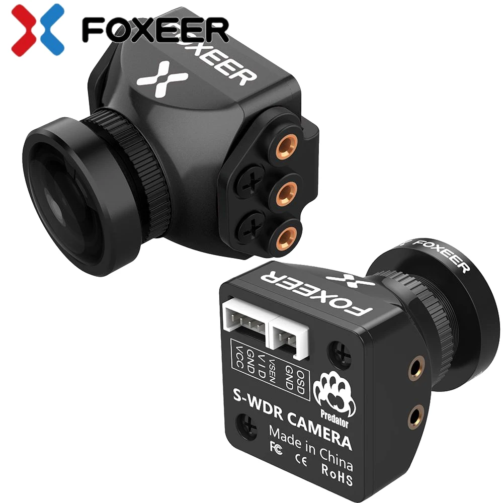 Foxeer Mini Predator 4 FPV камера 16:9/4:3 PAL/NTSC переключаемая Супер WDR OSD мс задержка для
