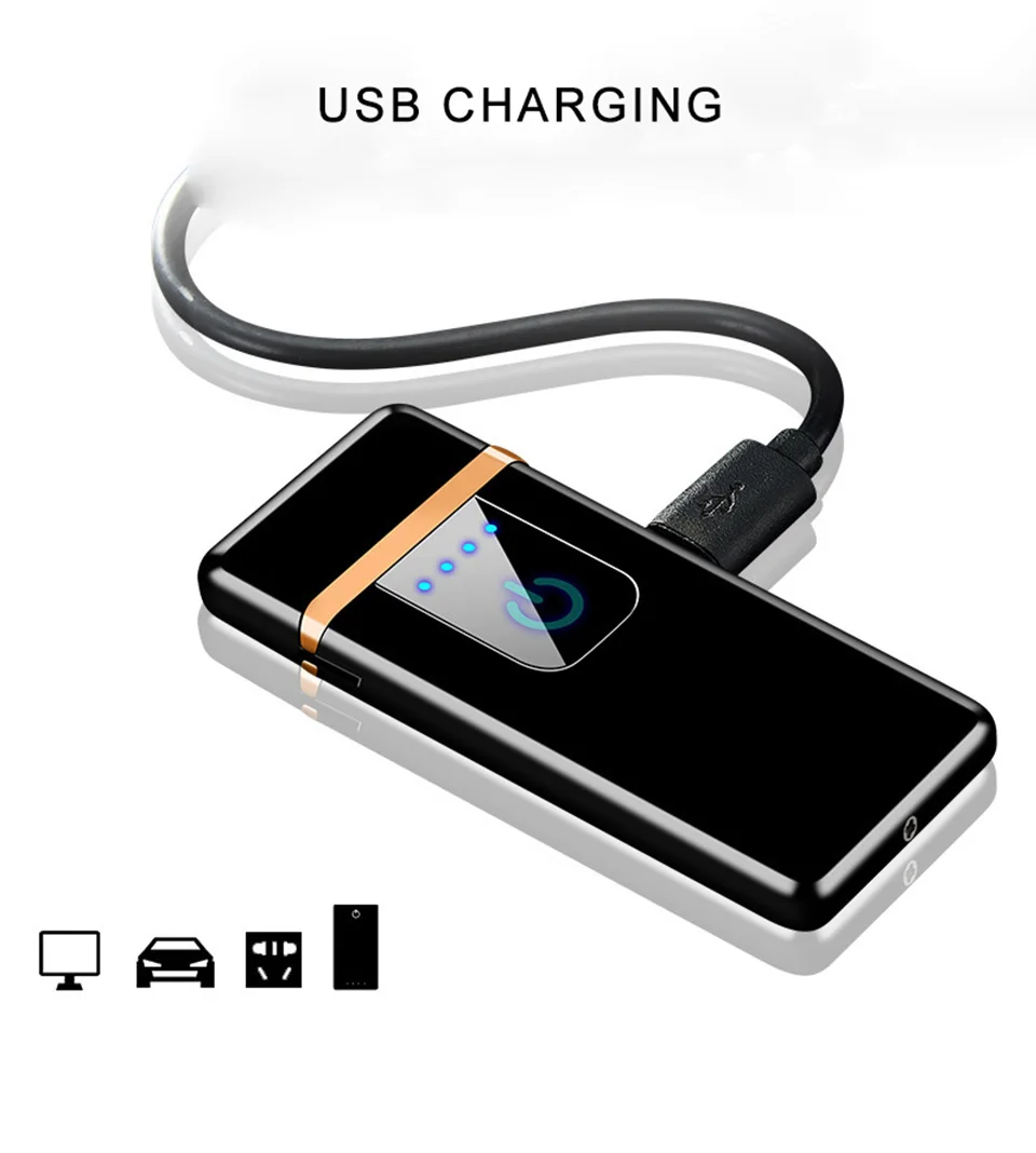 Сенсорная Индукционная Электронная зажигалка ультратонкая Encendedor Isqueiro USB Зажигалка Вольфрамовая турбо-сигарета usb зарядка зажигалка