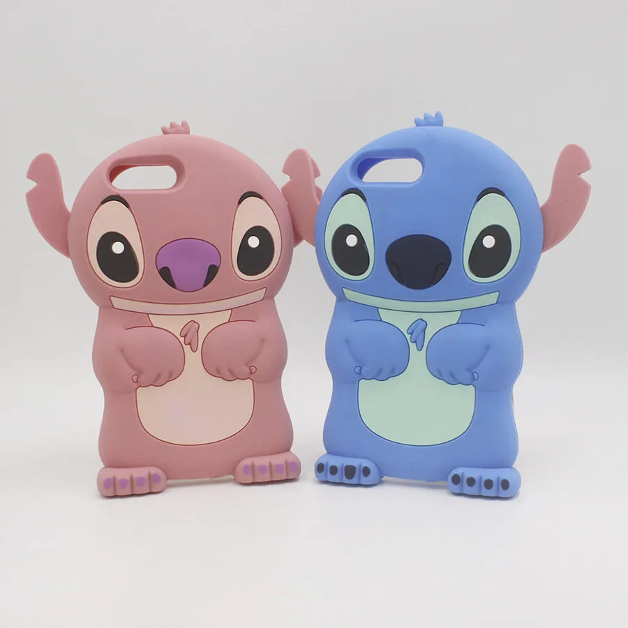 Симпатичные 3D панели телефона с рисунком для Apple iphone 6 6s 7 Plus 5 5S SE 8 X 3D Lilo эластичный, мягкий, силиконовый чехол для iphone 7 iphone 6 Capa
