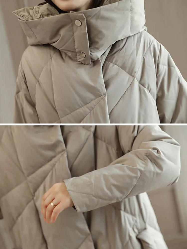 2019 г. модные зимние хлопковые пальто длинная куртка с секциями Show Parker тонкий