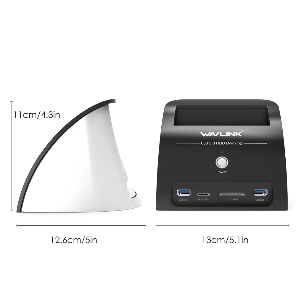 Wavlink 2," 3,5" SATA HDD док-станция USB 3,0 концентратор жесткий диск Внешний корпус кардридер слот Micro SD для 2," 3,5" HDD SDD