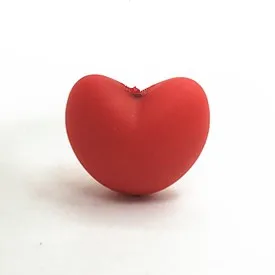 red 10 шт./партия, хит, в форме сердца, свободные бусины для ожерелье-прорезыватель силиконовые бусины для детский прорезыватель BPA безопасный DIY бисер Прорезыватель - Цвет: red