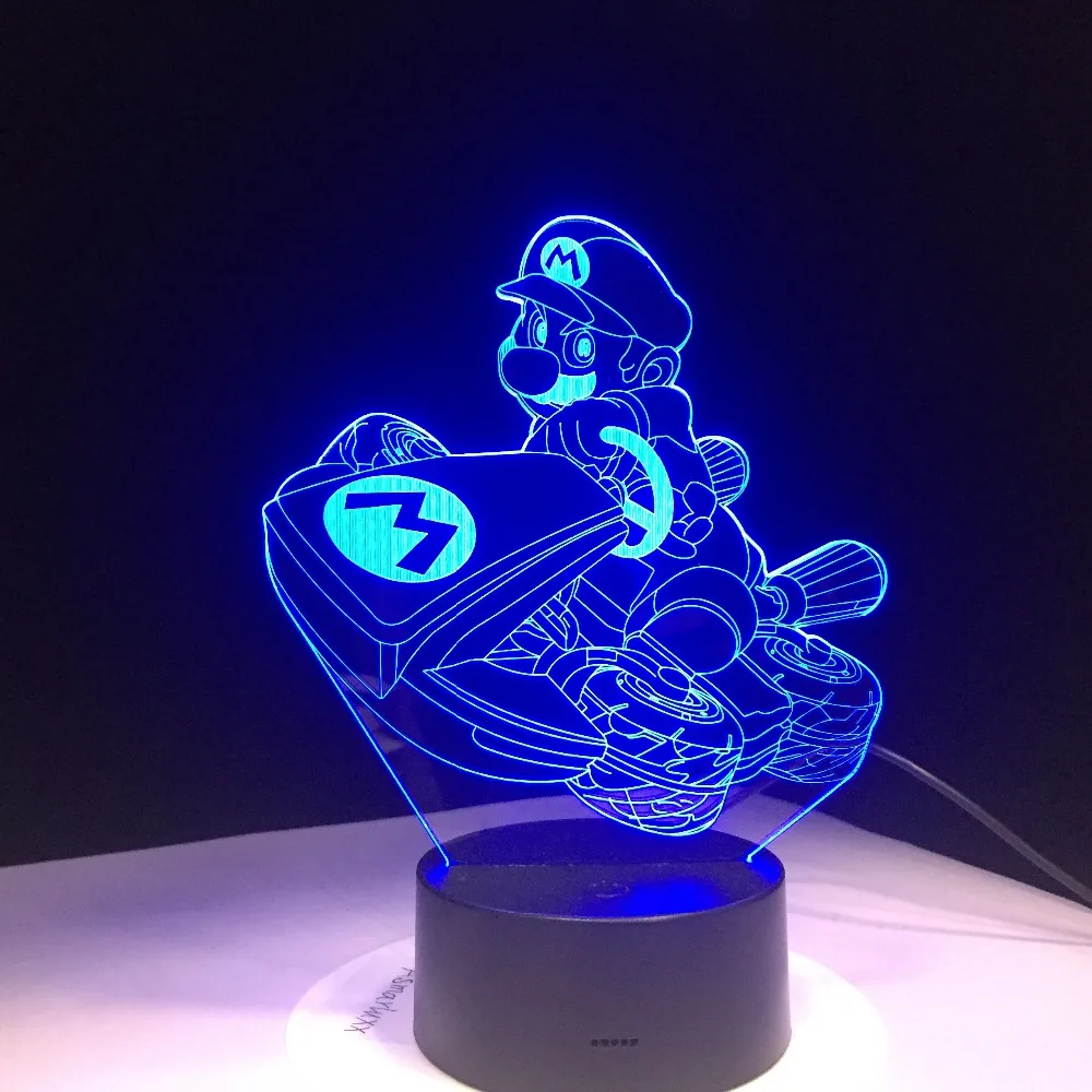 3d лампа для визуализации Марио ночник светодиодный светсветильник льник с USB
