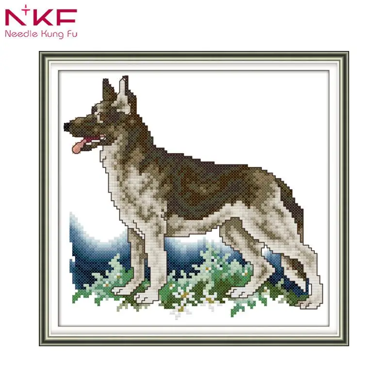 NKF 2019 Новое поступление немецкая овчарка DIY DMC 11CT14CT высокое качество Набор для