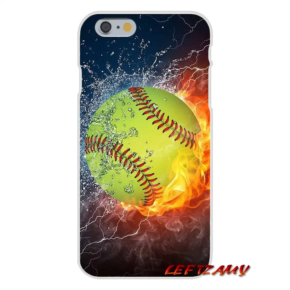 Прозрачные чехлы из ТПУ огненный желтый софтбол Бейсбол и вода для Huawei P Smart Mate Honor