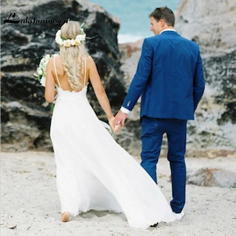 

Elegant Lace Speghetti Wedding Dresses Sweetheart Sleeveless A-line Sweep Train Sexy Back Bridal Gowns vestidos de noiva