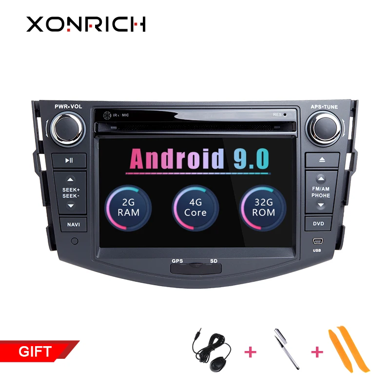 2 din Android 9 0 автомобильный DVD плеер GPS навигация для Toyota RAV4 Rav 4 2007 2008 2009 2010 2011 2012