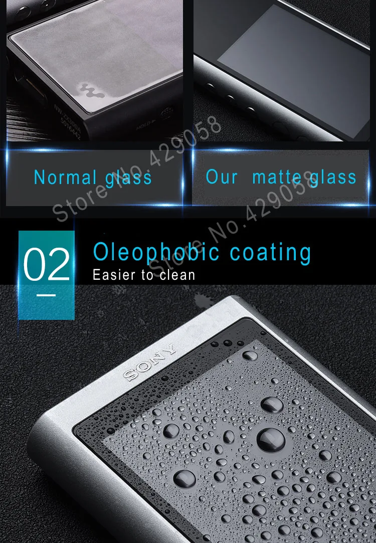 Антибликовая матовая защитная пленка для экрана из закаленного стекла SONY Walkman NW
