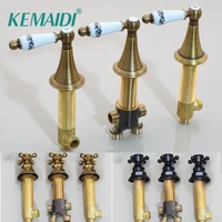 KEMAIDI Good Quality Hot And Cold Water Control Valve 3 Sets For Faucet Bathroom Mixer Valve Tap Handle Bathroom Accessaries