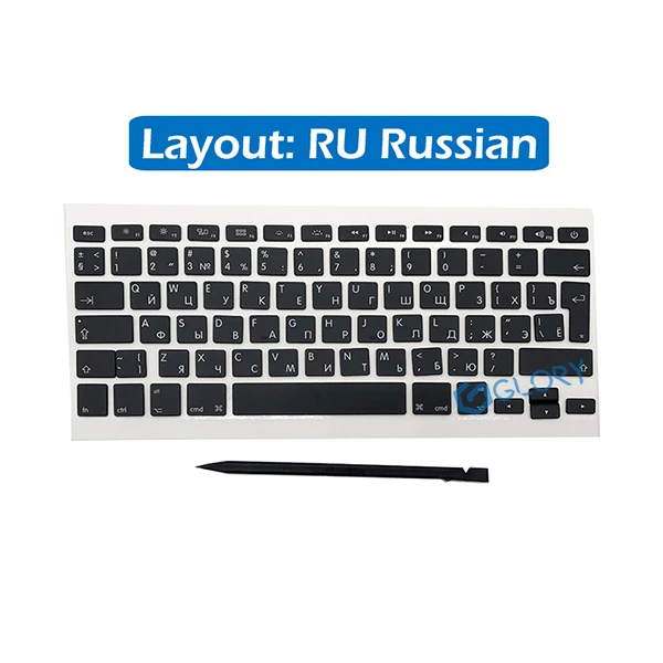 RU Russian AP08 набор ключей Французский Испанский Русский немецкий Португальский Швейцарский венгерский для Macbook Air Pro retina A1466 A1502 A1398 - Цвет: RU Russian