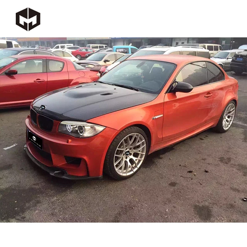 Углеродного волокна Vorsteiner передний бампер спойлер нижней губы для 1 серии