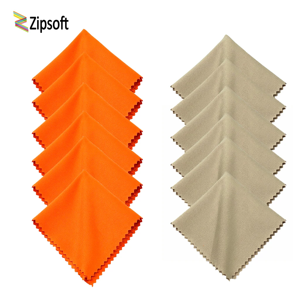 Zipsoft 6 шт. чистящая ткань из микрофибры для чистки очков для экранов очки со встроенной камерой салфетки для объектива телефона 15x15/15x18 см цвет случайный