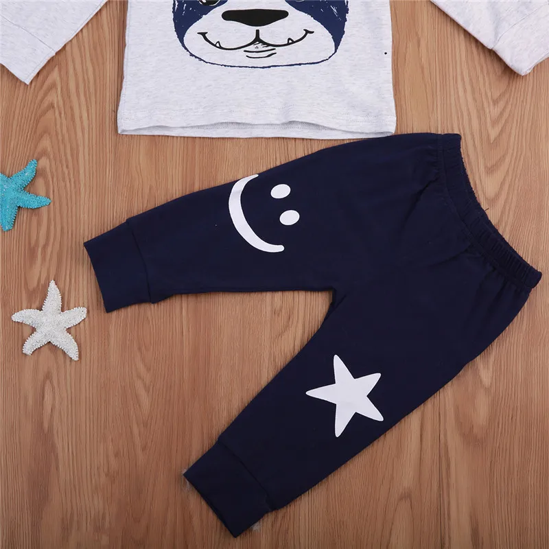 Новинка 2017 года Стильные комплекты одежды для маленьких мальчиков футболка с