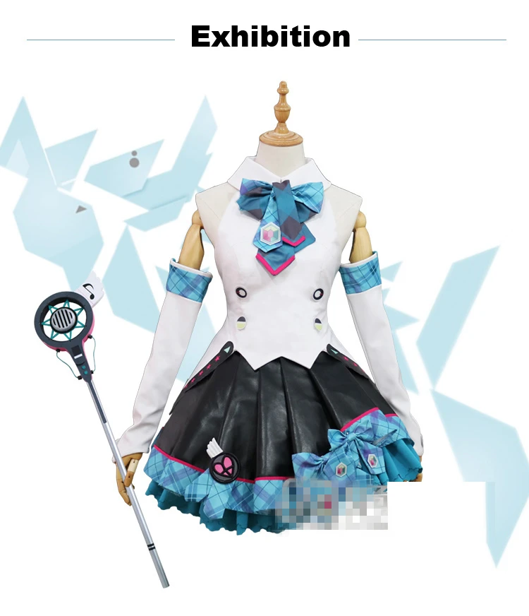 Горячая Распродажа, Индивидуальный размер, VOCALOID Hatsune Miku, косплей, костюм, для концерта, женское платье, на Хэллоуин, карнавал, аниме, одежда, вечерние наряды, cos