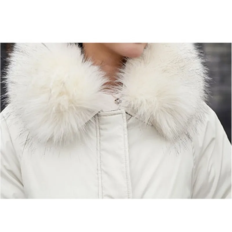 

UHYTGF Winter Women Hooded Jacket Keep warm Down Cotton Jacket Female Coats Thick Plus Size Cotton aphid Jackets X358