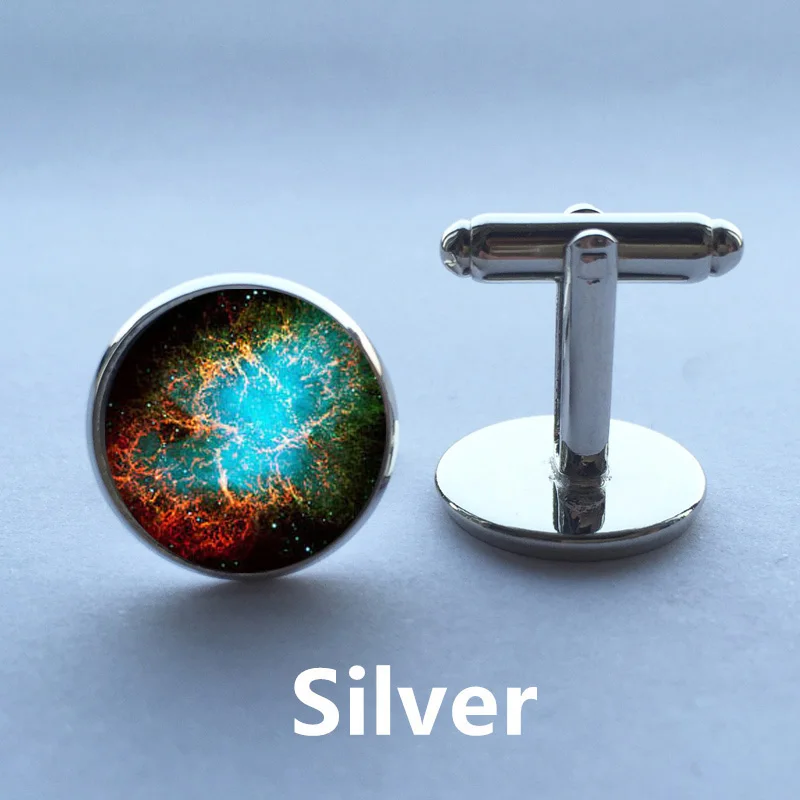 Запонки в форме туманности запонки виде солнечной системы мужские Галактики