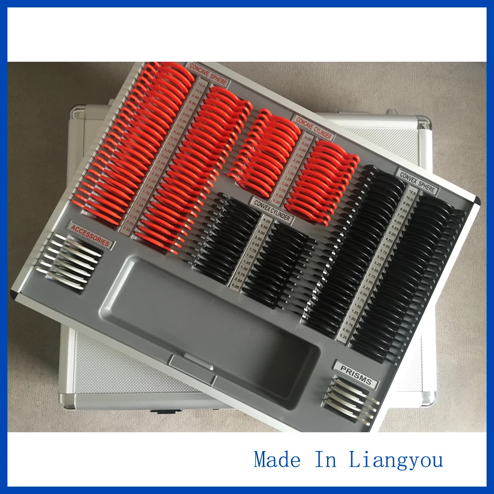 Пробный набор линз шт. 158 объектив доказательства коробка алюминий обод B класс