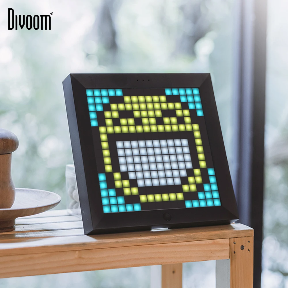 Divoom Pixoo Pixel Art Bluetooth беспроводной светодиодный цифровой панельные часы сигнализация костюм для Android и IOS система управления СВЕТОДИОДНЫЙ с помощью приложения DIY