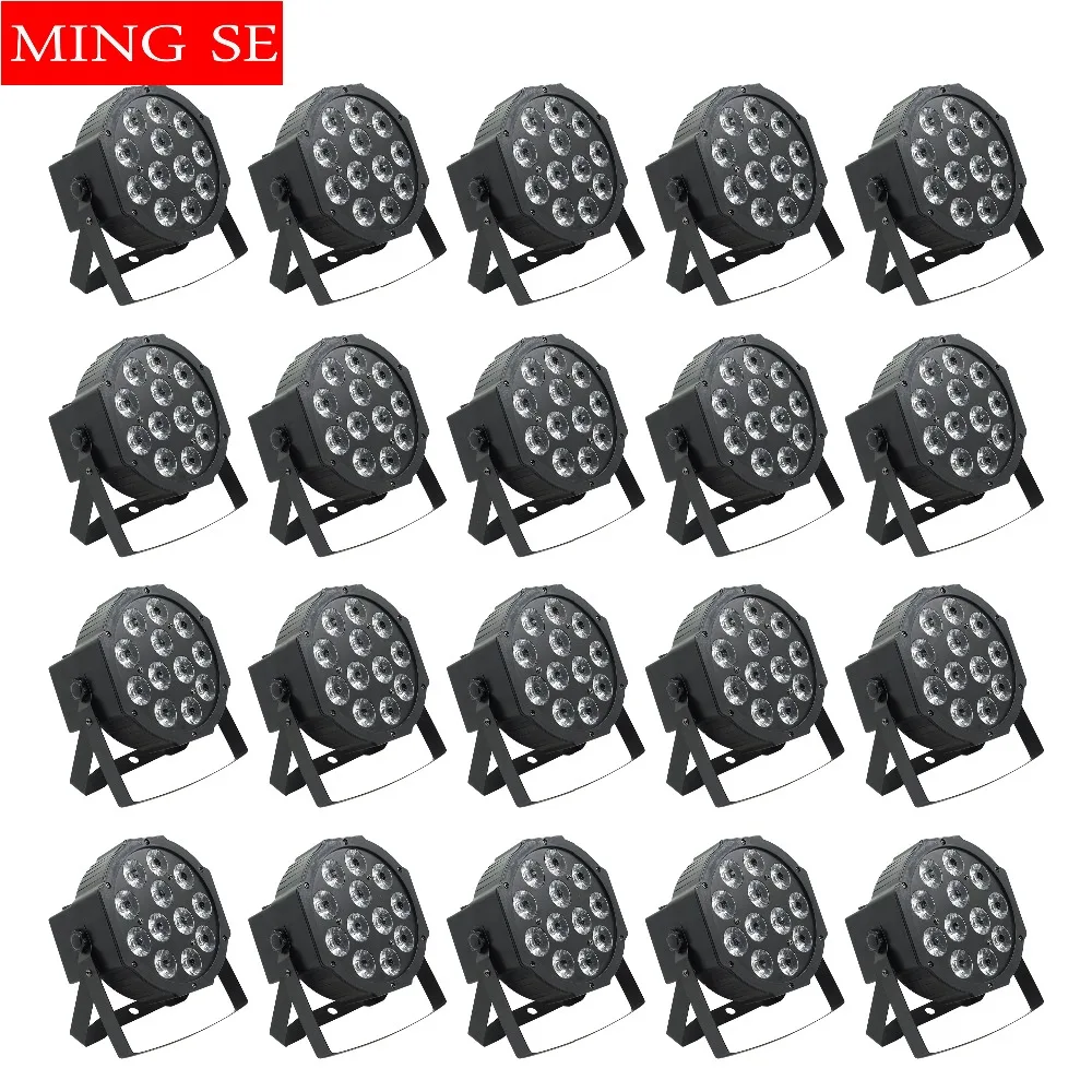20 шт./лот Led Par 12x12 Вт RGBWA UV 6в1 плоский Par светодиодный свет прожекторы диско вечерние dj Свадебные шоу сценический свет