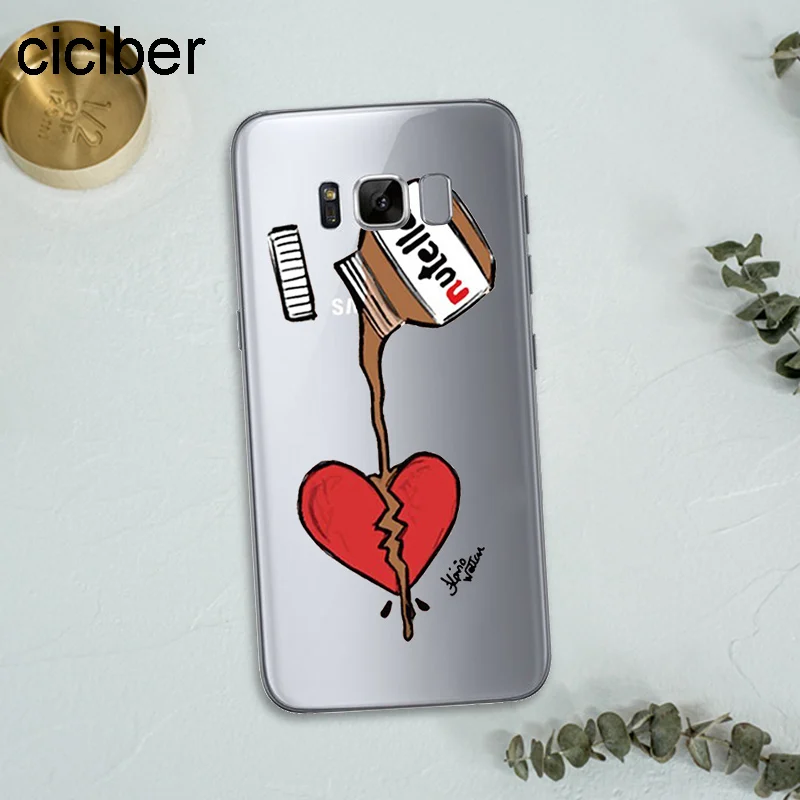 Чехол ciciber с рисунком картофеля фри пончиков пиццы для samsung Galaxy S7 Edge S8 S9 Plus J5 J7 2016 Note