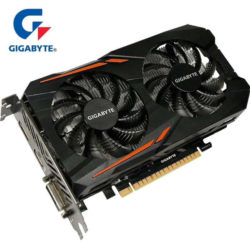 Видеокарта GIGABYTE GTX 1050 OC с видеокартой NVIDIA GeForce gtx GPU 2 ГБ GDDR5 128 бит для ПК | Компьютеры
