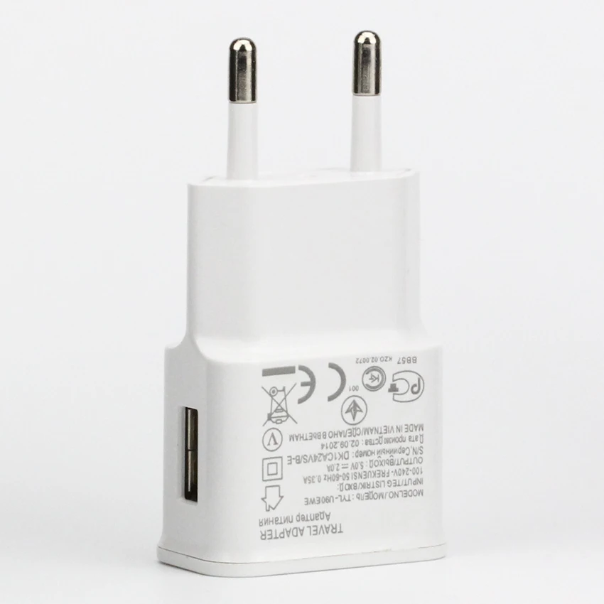 100 шт./лот белый черный 5 В 2 А для путешествий EU us Plug настенное USB зарядное
