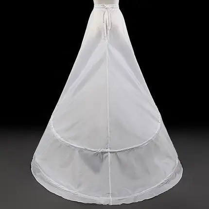Fast Shipping 2 Hoops Trailing Petticoat Crinoline Slip Underskirt For Wedding Dress Bridal Gown In Stock | Свадьбы и торжества