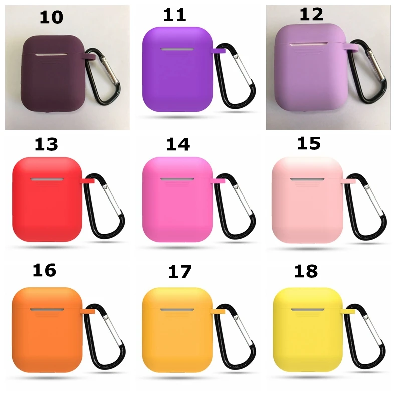 23 цвета мягкий силиконовый ударопрочный чехол для наушников Smart Airpods