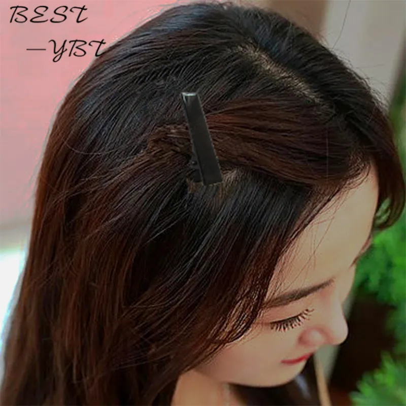 2 шт. новые модные черные простые зажимы для волос с утконосом девочек ювелирные