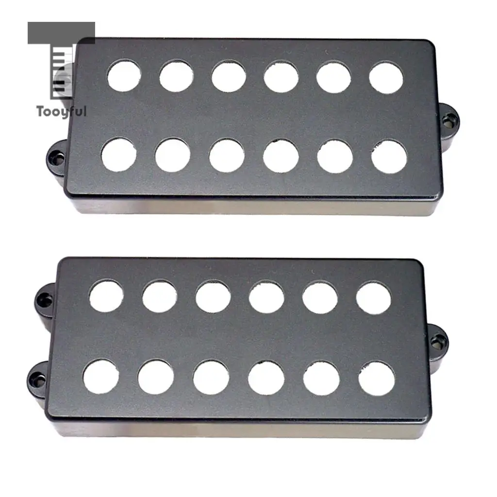 Tooyful 2 шт. черный пластиковый чехол для захвата Humbucking открытая двойная катушка 4 6