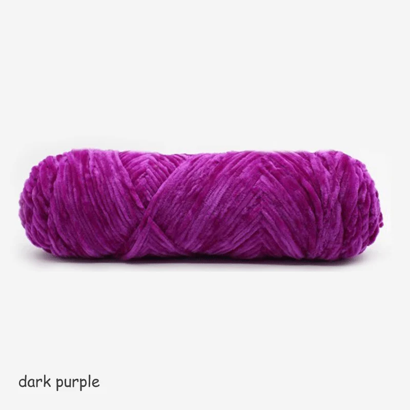 dark purple Бархатная пряжа линия Пальто DIY свитер мягкая Белковая кашемировая вязальная Пряжа Хлопок Детская Пряжа крючком Детская шерсть пряжа шелк шерсть - Цвет: dark purple