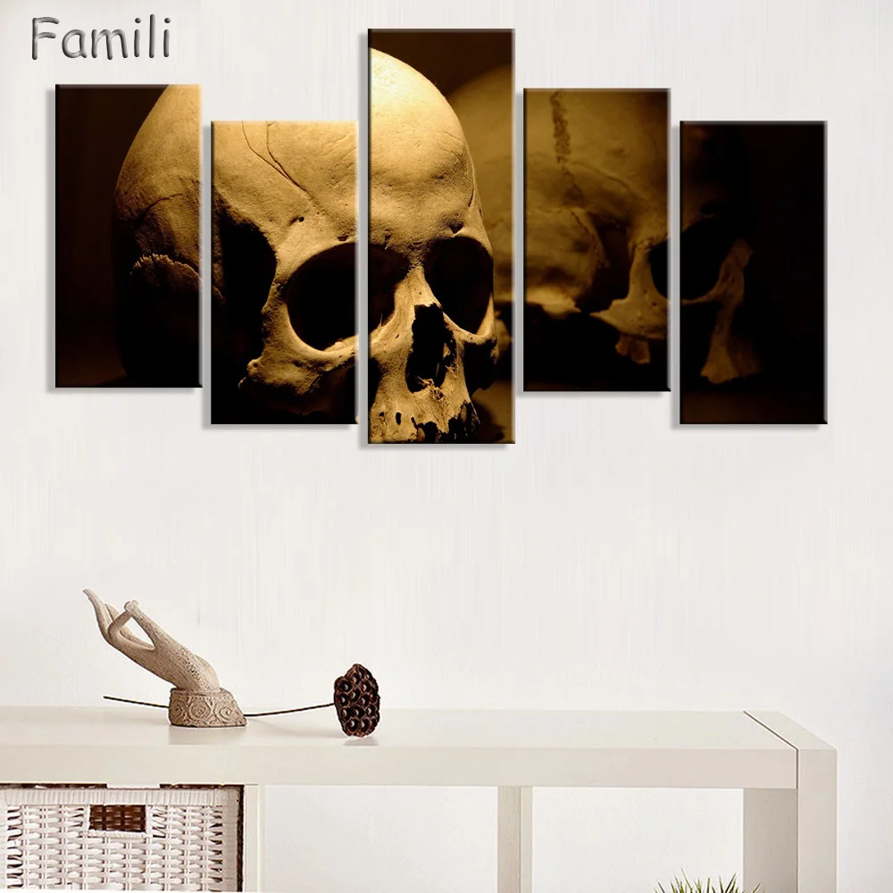 Картина на холсте с ужасным черепом горячие Куадрос декоративные фотографии HD