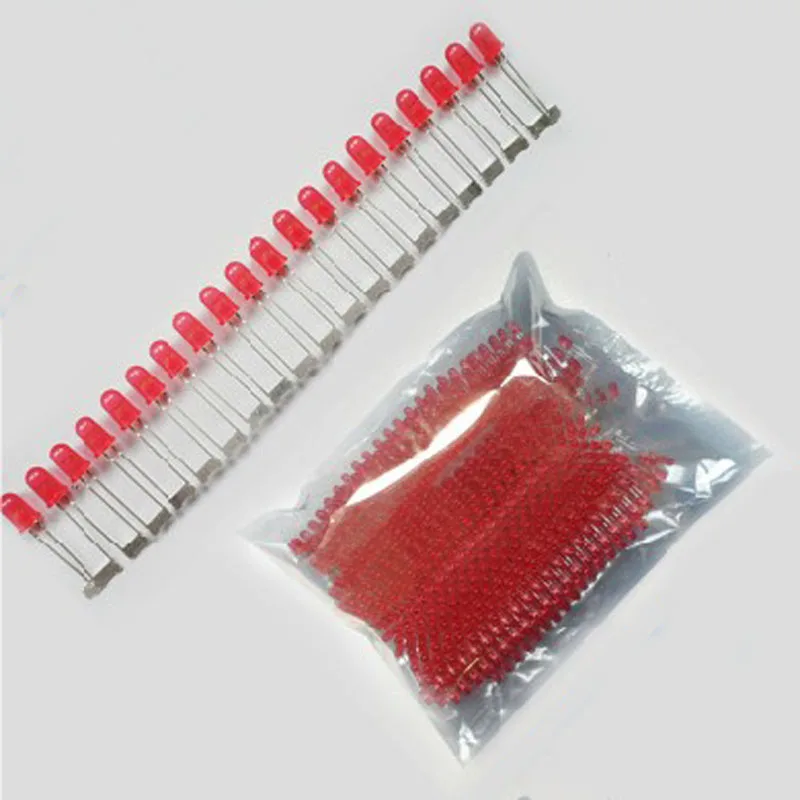 Электронные световые коробки сиамские светодиодные лампы Красный 5 мм яркие