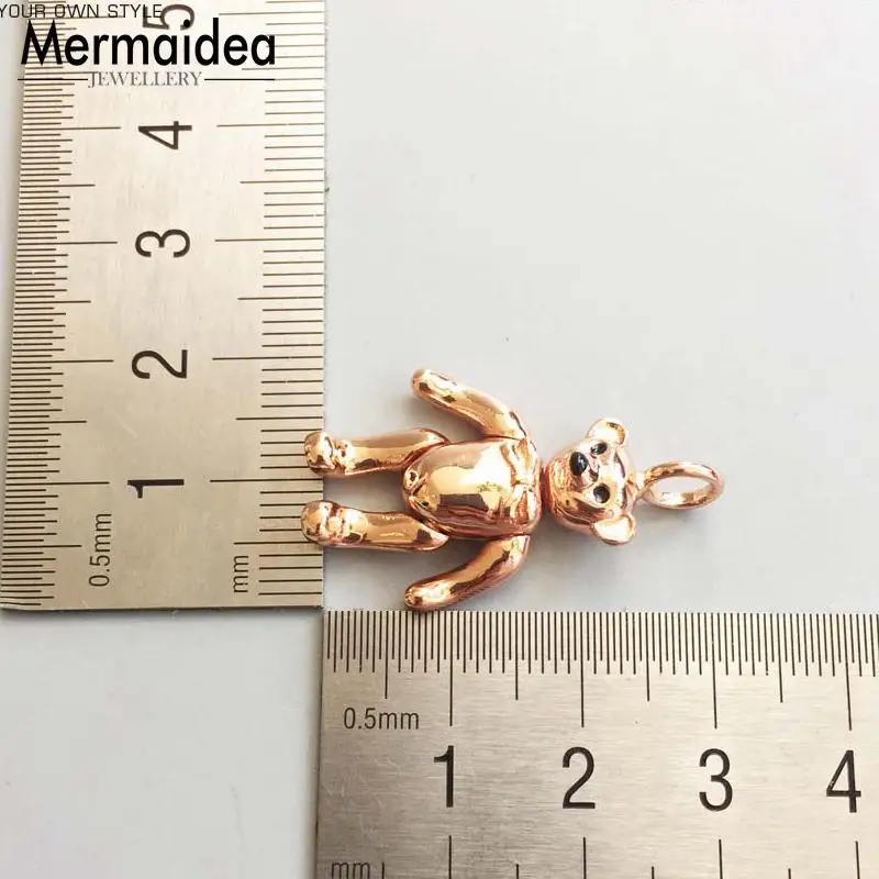 Кулон Медвежонок 2020 брендовый кулон из чистого розового золота ювелирное
