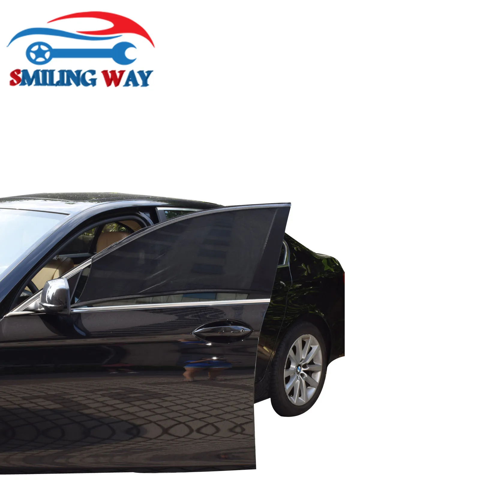 SMILING WAY# Автомобильная Солнцезащитная шторка из сетчатой ткани с защитой от солнца, защита от солнца, защита от солнца, шторка спереди и сзади