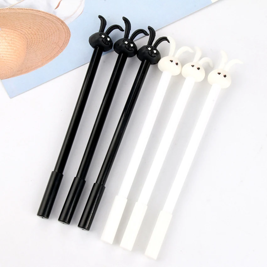 

1pc 0.28mm black Ink Cute Rabbit Stationery Plastic Gel-ink Gel Office And School Supplies Erasable Pen
