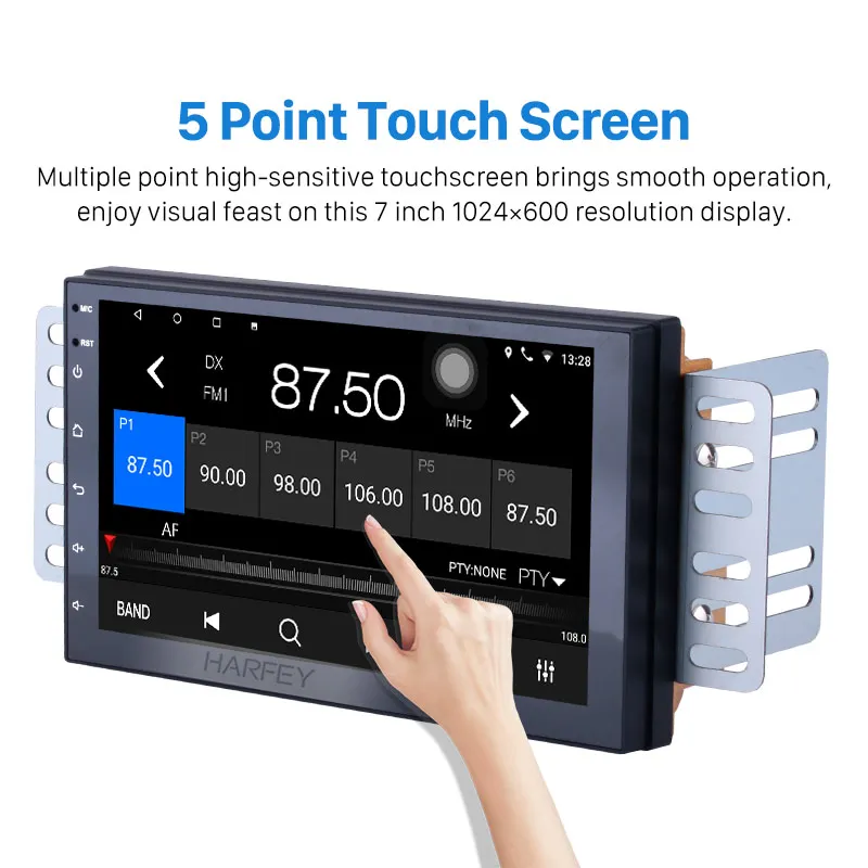 Harfey Универсальный 2Din 8-ядерный RDS автомобильный Радио Мультимедийный видео плеер