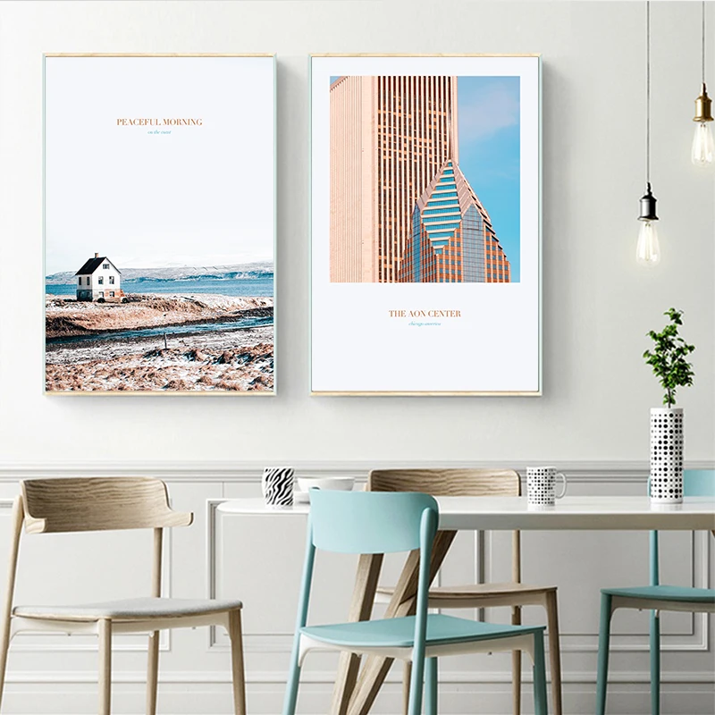 Абстрактный пейзаж архитектура комбинация промышленный ветер холст живопись