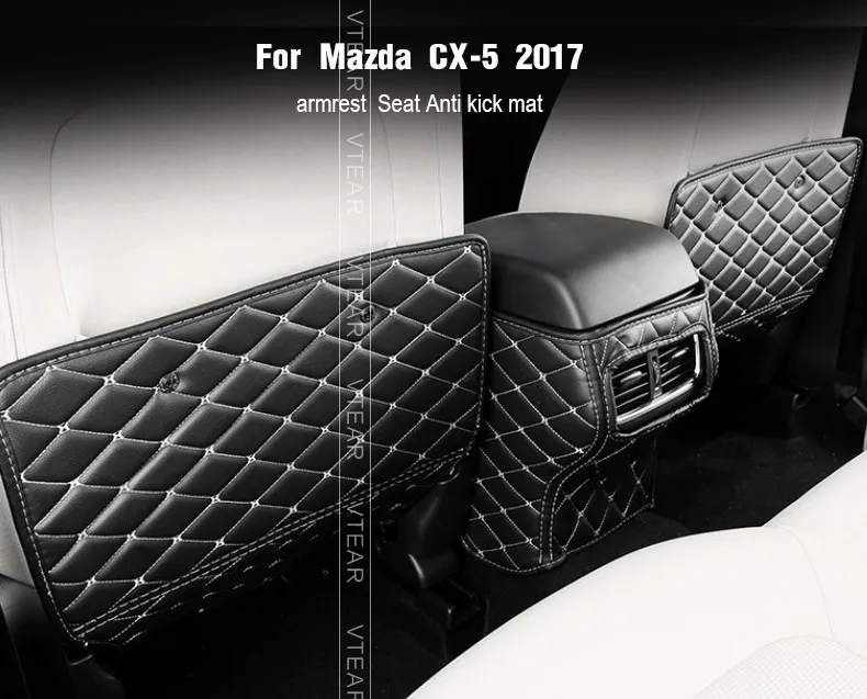 Vtear для Mazda CX-5 CX5-, аксессуары для салона, подлокотник, коробка для заднего сиденья, защита от ударов, коврик для детей, анти-грязный коврик