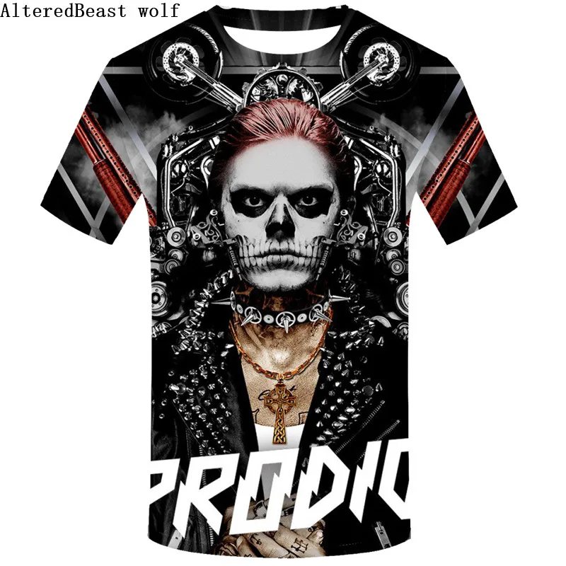 DMY587 THE PRODIGY KEITH FLINT HARDCORE ROCK RAVE BREAK BEAT MUSIC футболка повседневного размера плюс в стиле хип-хоп - Цвет: DMY587