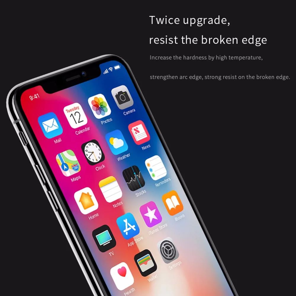 Защитная пленка NILLKIN XD CP+ MAX с закругленными краями на весь экран для iphone XS X 7 8 plus, защита экрана из закаленного стекла