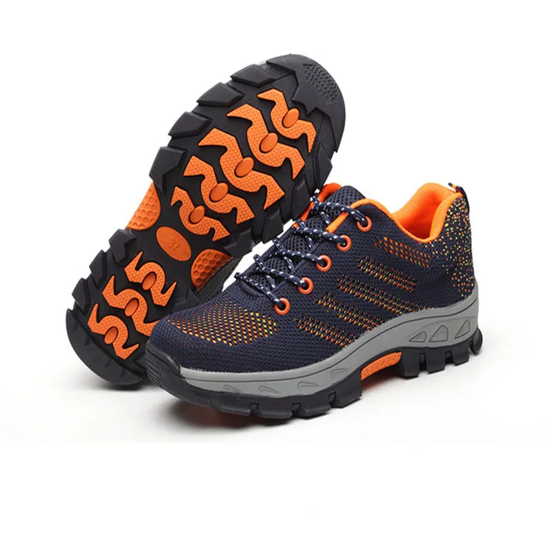 Men's Breathable Steel Toe Cap Work Safety Shoes Men Outdoor Anti-slip Puncture Proof Construction | Обувь
