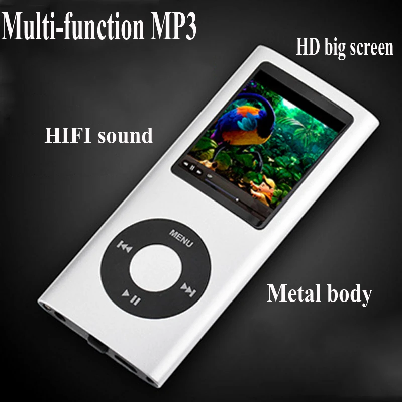 HD 1 8 дюймовый экран металлический MP3 мини Walkman музыкальный плеер Запись Спорт