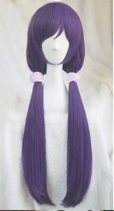 Аниме LoveLive! Nozomi Tojo косплей парик длинные фиолетовые термостойкие синтетические волосы парики+ парик колпачок+ розовые повязки для волос