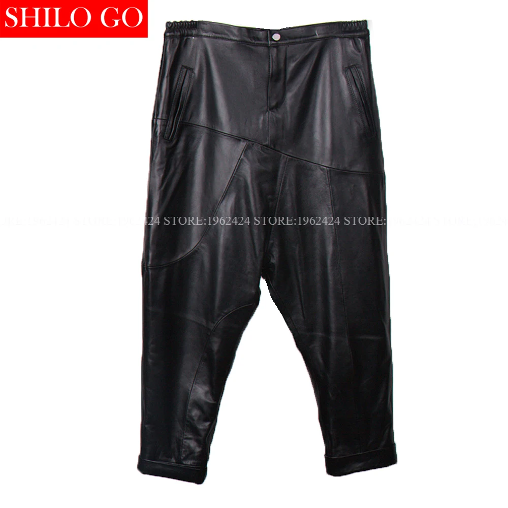 Женские свободные брюки из натуральной овчины большие размеры зимние уличные с