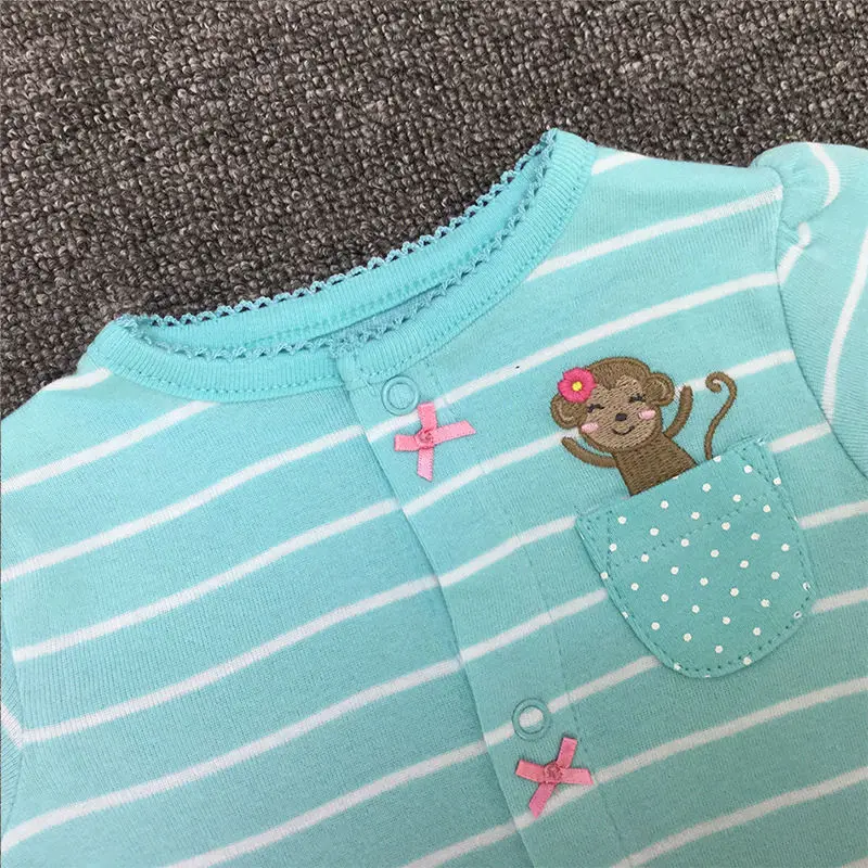 Одежда для младенцев хлопковые боксеры с коротким рукавом и принтом |