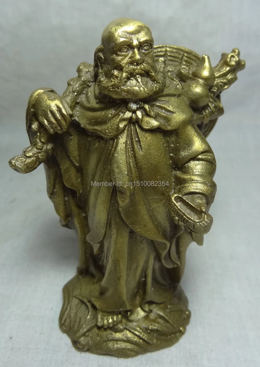Китайский чистый латунный буддизм Архат Дхарма Бодхидхарма скульптура Будды