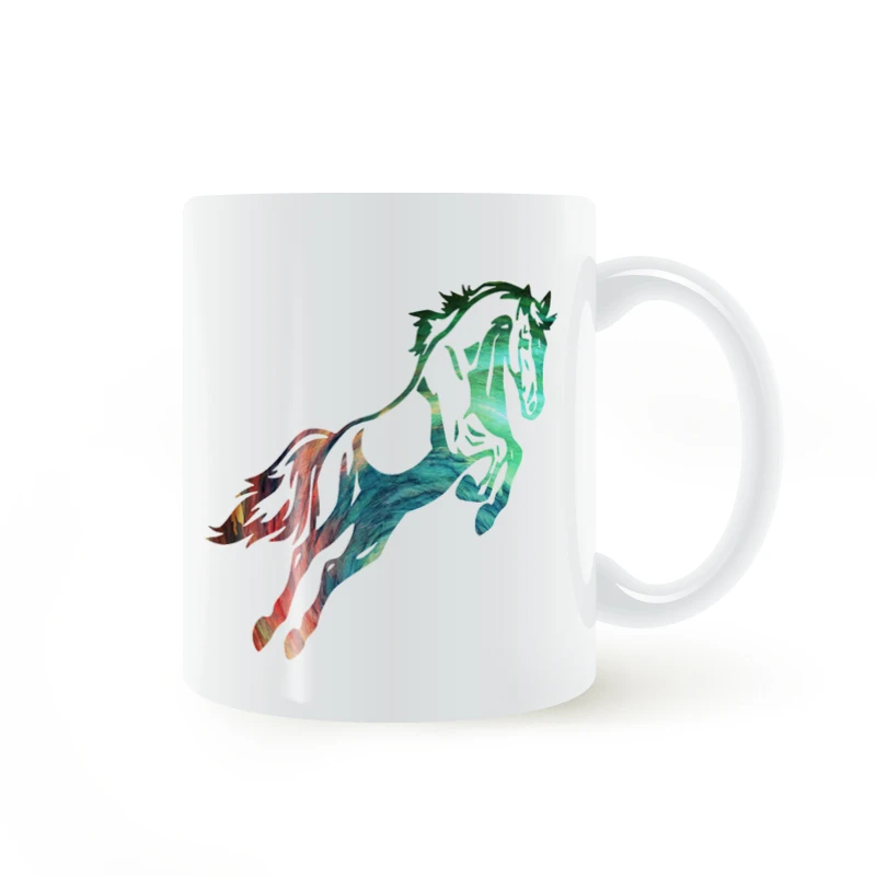 Mighty Jumping Horse забавная Кружка Кофе Молоко керамическая чашка креативные DIY подарки Домашний декор кружки 11 унций T580
