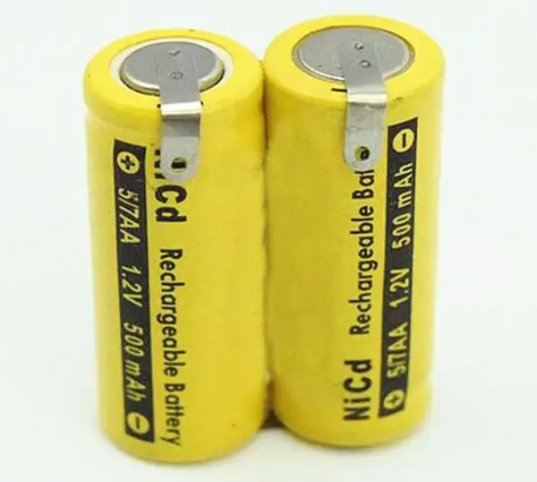 Новая батарея 5/7AA 2,4 V 500mAh 5/7AA2. 4V500mAh Ni-Cd аккумуляторные батареи бритва батарейный блок с ноги 2 шт./лот